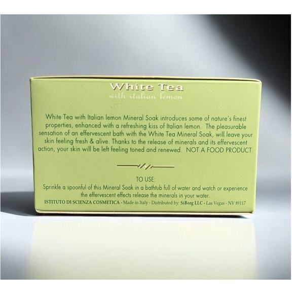 ELARIIA White Tea with Italian Lemon Mineral Bath Soak 7.0 fl.oz. New in Box - Picture 2 of 2